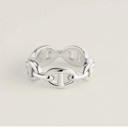 H S925 Ring by MARO polished statement ring view