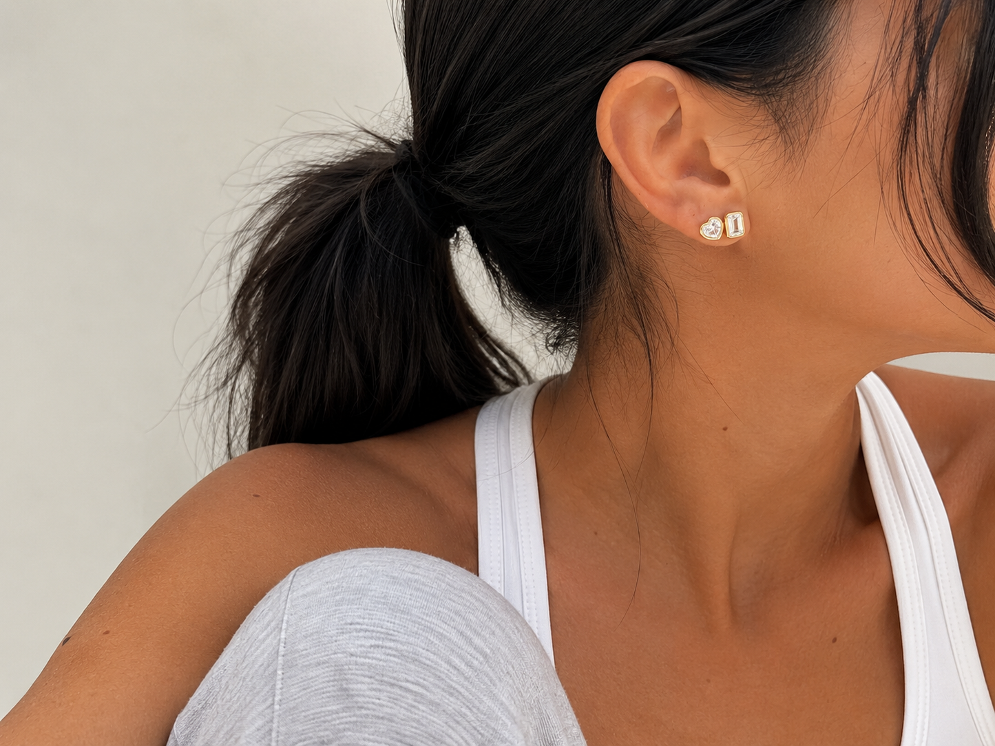 AMOUR DUO STUD EARRING