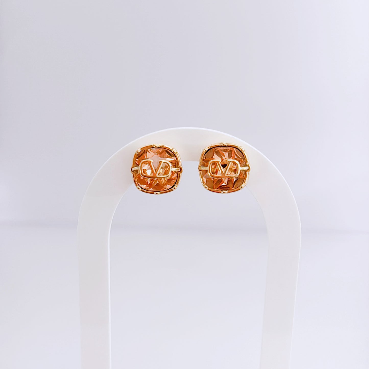 Pink crystal earrings - MARO JEWELRY