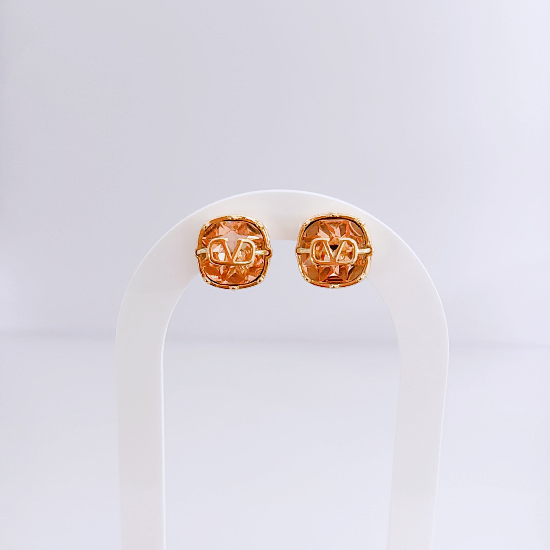 Pink crystal earrings - MARO JEWELRY