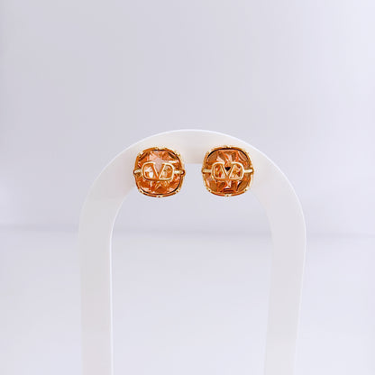 Pink crystal earrings - MARO JEWELRY