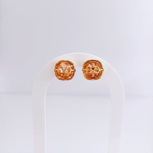 Pink crystal earrings - MARO JEWELRY