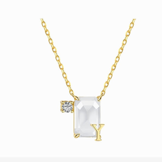 Initial Y necklace - MARO JEWELRY