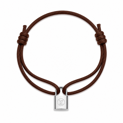 Mini Lock Silver Charm Bracelet product angle by MARO Jewelry