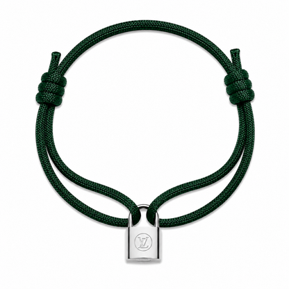 Mini Lock Silver Charm Bracelet color close-up by MARO Jewelry