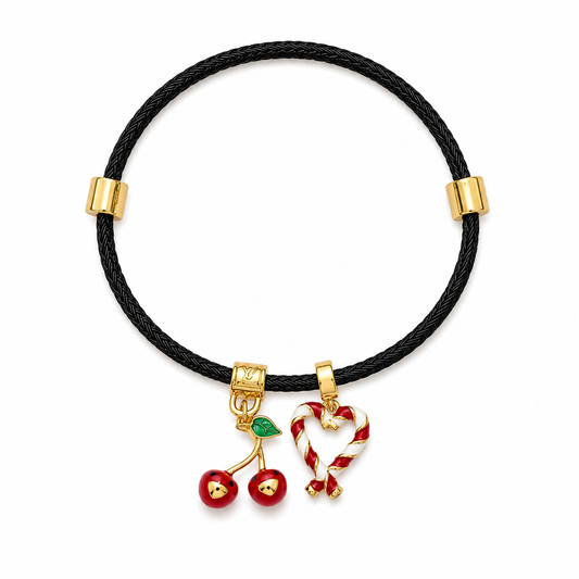 L Cherry Bracelet by MARO black statement bracelet