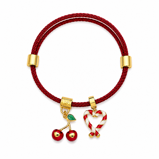L Cherry Bracelet by MARO polished statement bracelet
