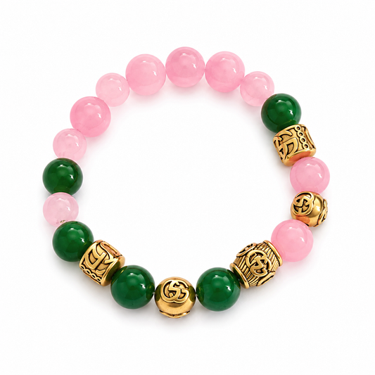 Pink and Green Bracelet by MARO Jewelry