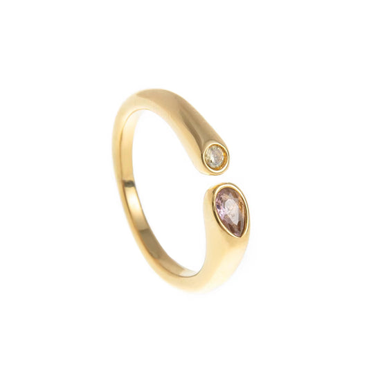 Zircon Gold Ring - MARO JEWELRY