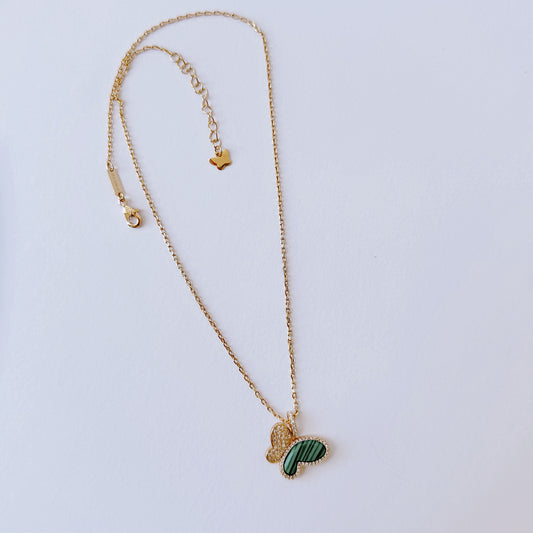 Gold & Green Necklace - MARO JEWELRY