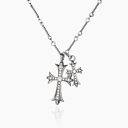 Chrome Silver Necklace product view by MARO Jewelry