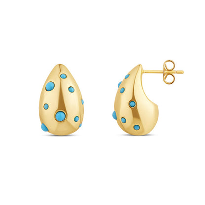 Turquoise Drop Earring by MARO Jewelry