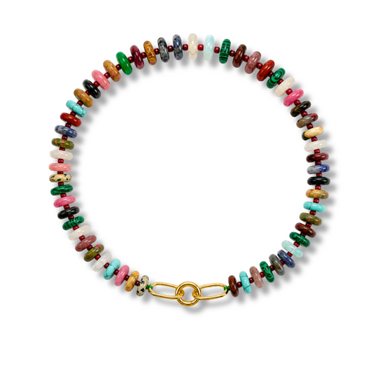 MULTI-COLOR GEMSTONE NECKLACE