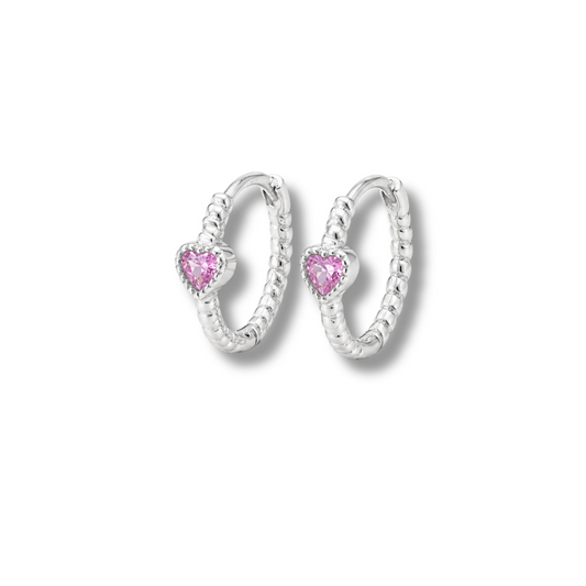 Pink Amore Hoops