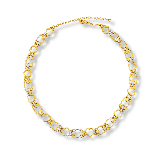 CLN Heart Necklace by MARO, gold-tone necklace for women