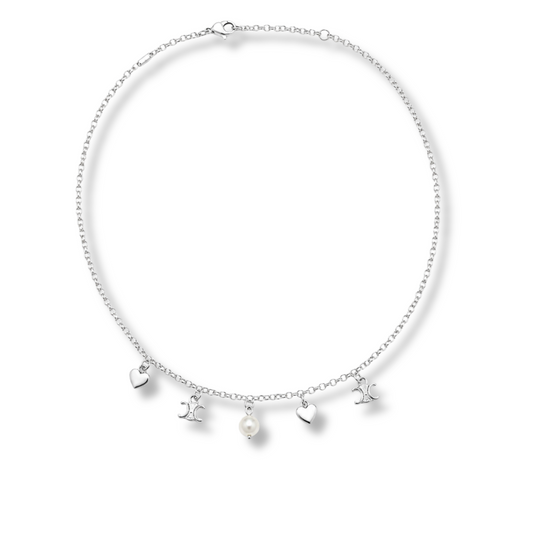 Mini Silver Charms Necklace by MARO charm necklace