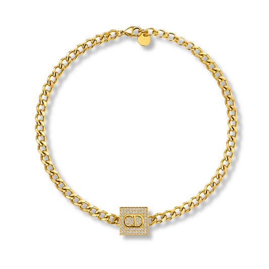 Square Crystal Necklace by MARO crystal-style statement necklace