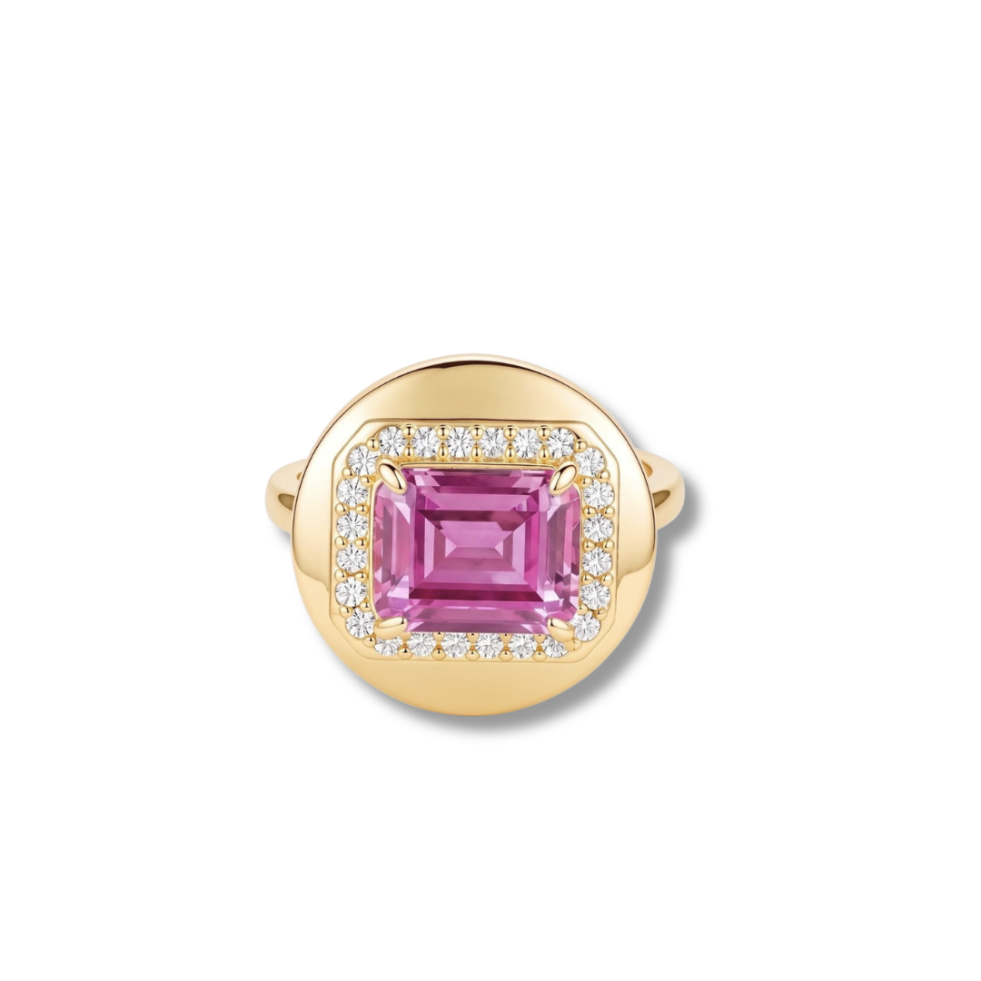 Pink Halo Ring