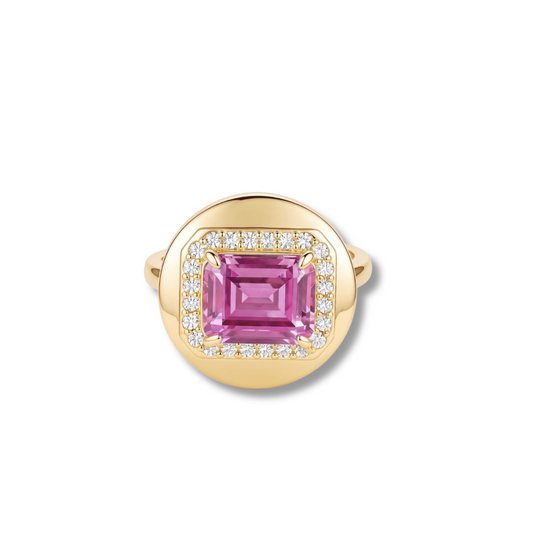Pink Halo Ring