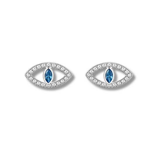 EVIL EYE SILVER EARRING