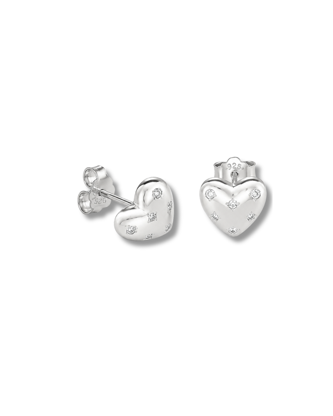 MINI HEART W/ CRYSTAL EARRING