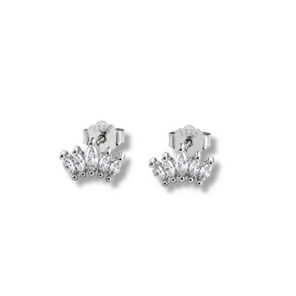 Mini Tiara Studs silver earrings by MARO Jewelry