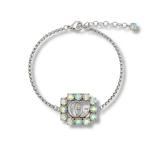 Crystal Glow Bracelet in silver by MARO Jewelry