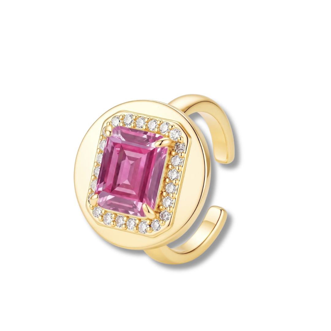 Pink Halo Ring