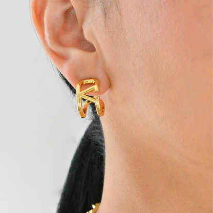 V Mini Hoop Earring by MARO Jewelry