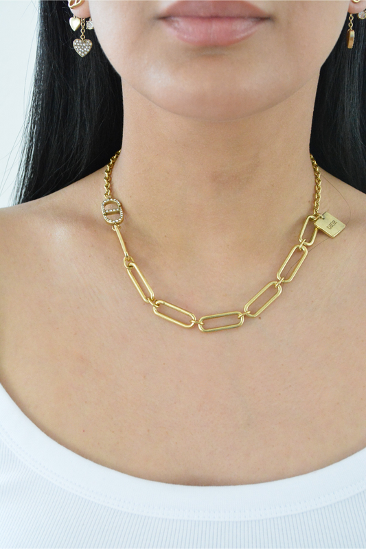 Vintage Links Necklace by MARO styled product view