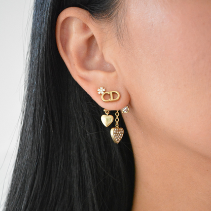 D Charms Earrings by MARO, charm earrings for women