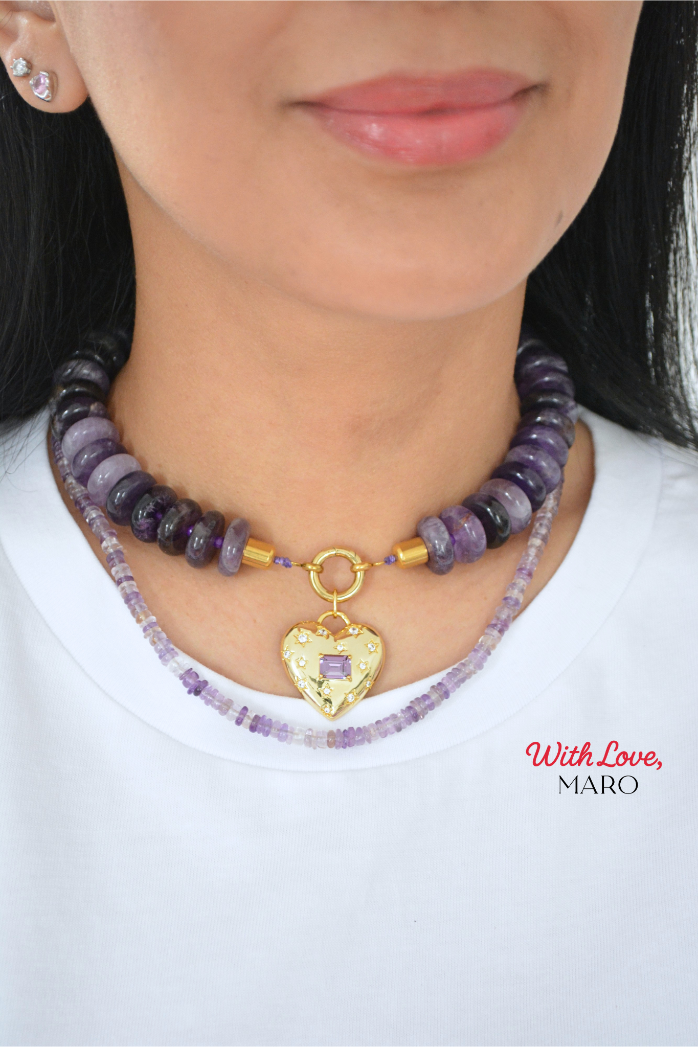 Violet Gemstone Choker