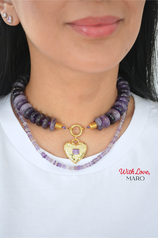 Violet Gemstone Choker