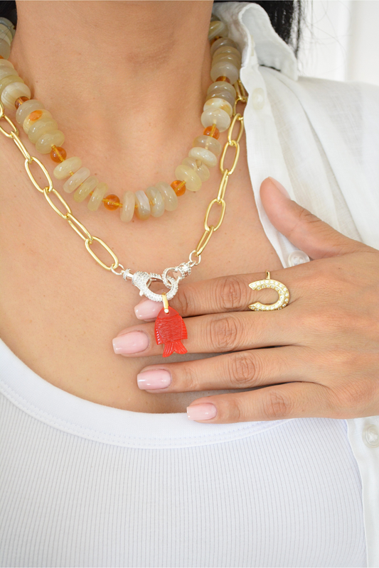 Marble Beaded Necklace