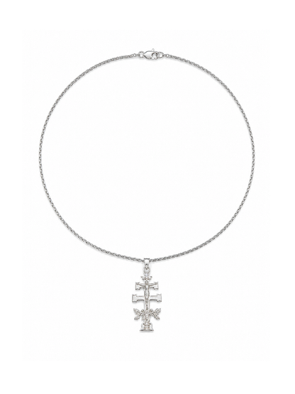 Cruz de Caravaca Pendant detail by MARO Jewelry