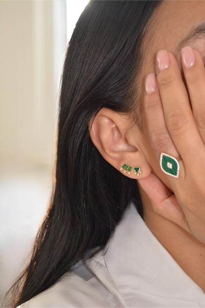 Eye Malachite Ring detail by MARO Jewelry