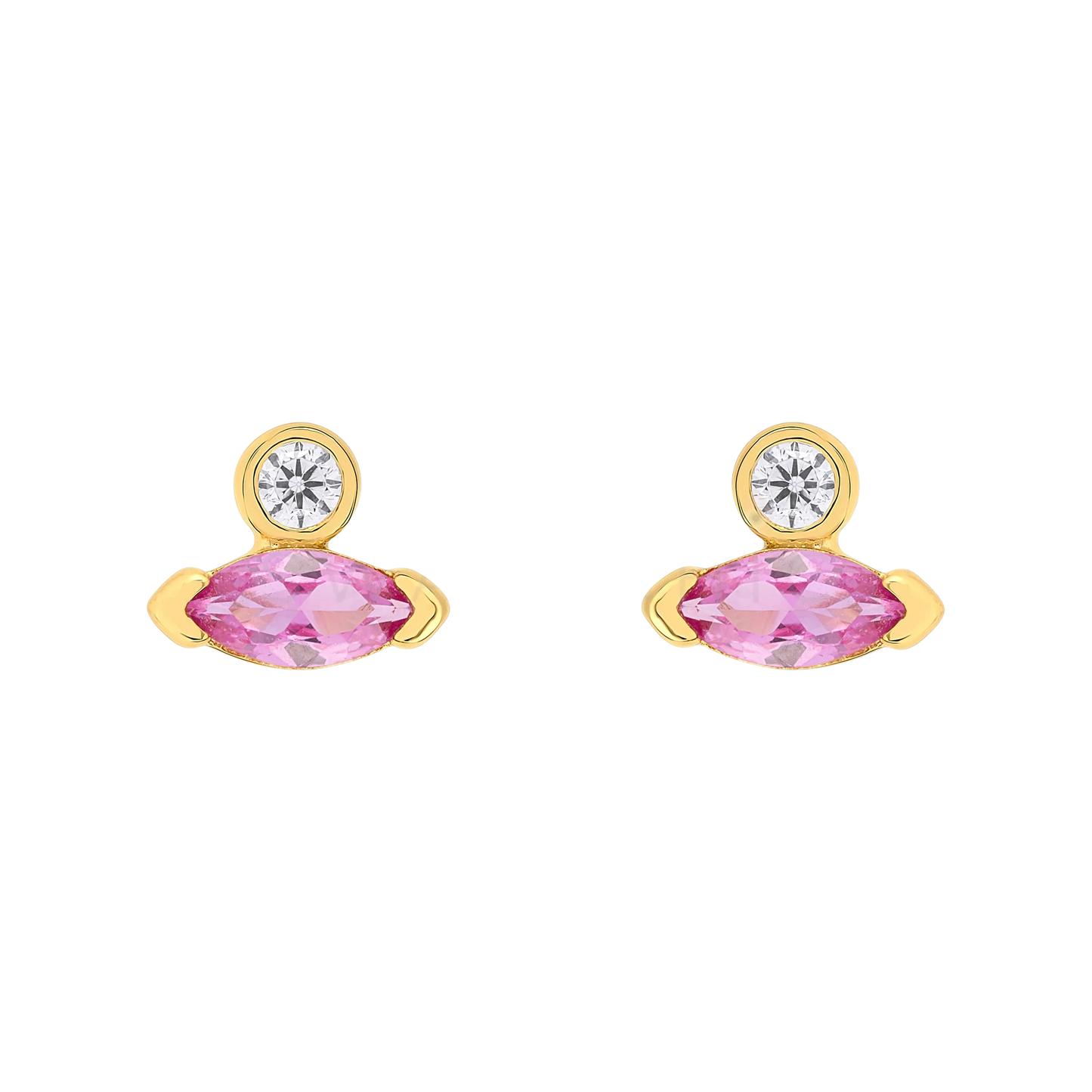 Aretes de punta de oro