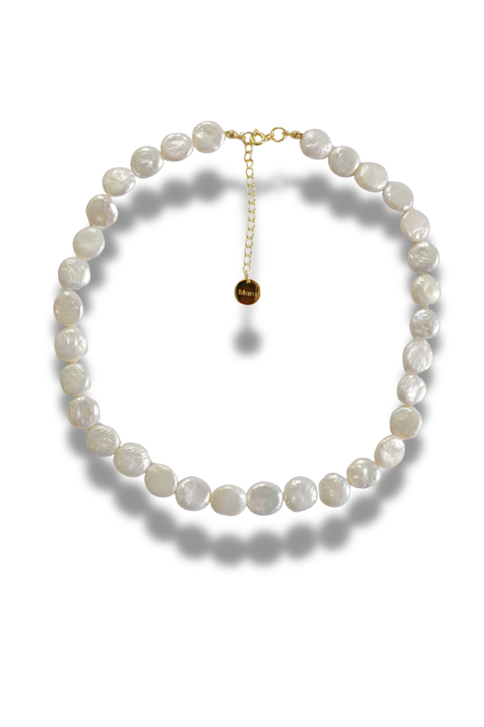 Flat Pearl Necklace