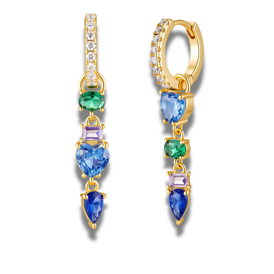 Blue Heart Earrings