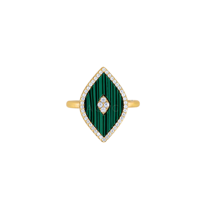 Eye Malachite Ring by MARO Jewelry