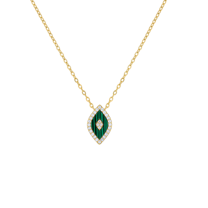Eye Malachite Necklace by MARO Jewelry