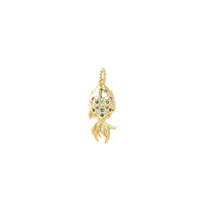 Mystic Fish Necklace — gold-tone chain with fish pendant, waterproof and hypoallergenic symbolic jewelry by MARO.