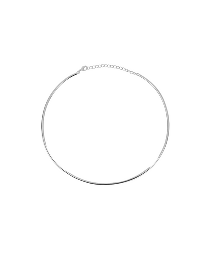 Hard Golden Choker minimalist rigid gold necklace with sleek design, elegant statement jewelry piece.