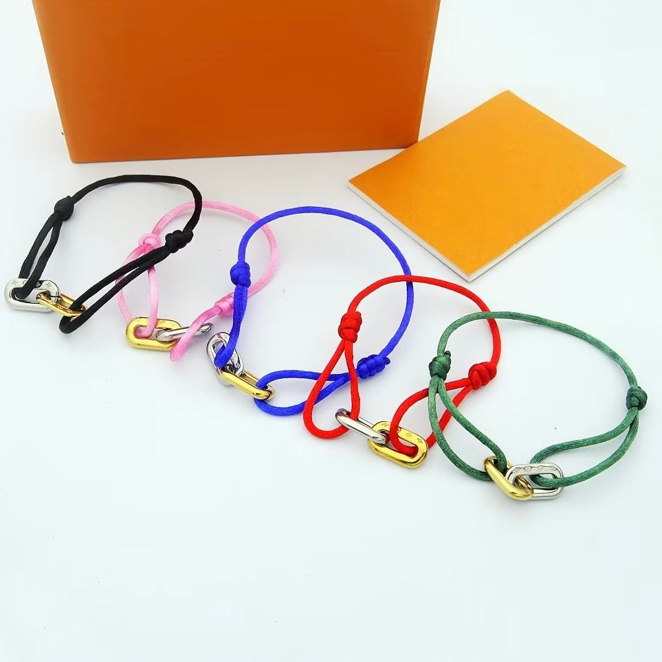 LV GOLD&SILVER LOGO BRACELET - MARO JEWELRY