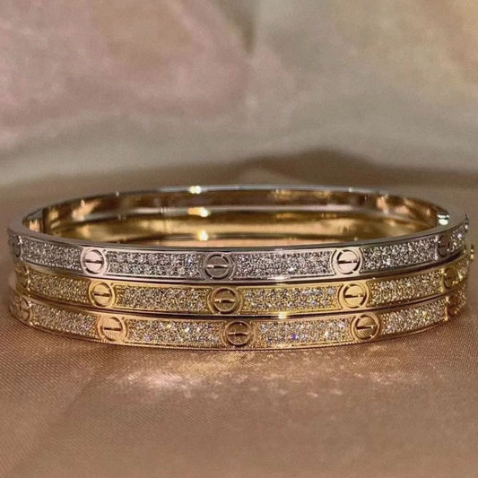 Love Thin Bracelet – minimalist gold engraved LOVE bracelet by Maro Jewelry, Brentwood NY