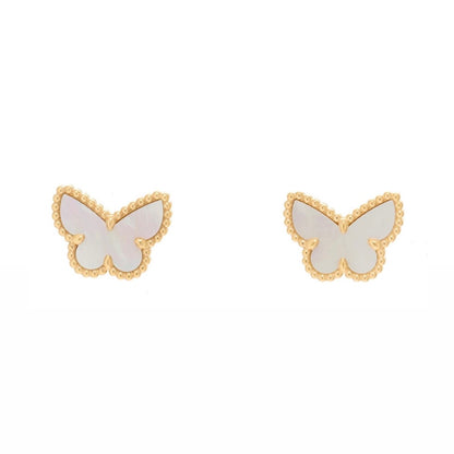 Butterfly Earring gold-tone with mother of pearl by MARO Jewelry