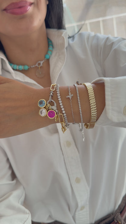Interlock Pave Bracelet