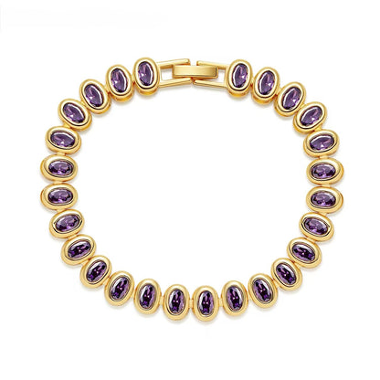 Tennis Purple Zircon Bracelet by MARO Jewelry